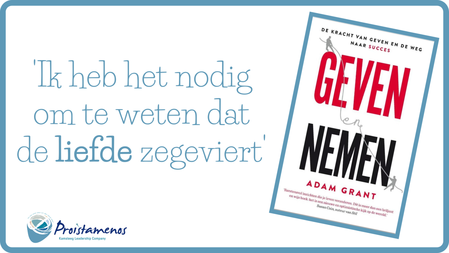 RECENSIE: GEVEN EN NEMEN