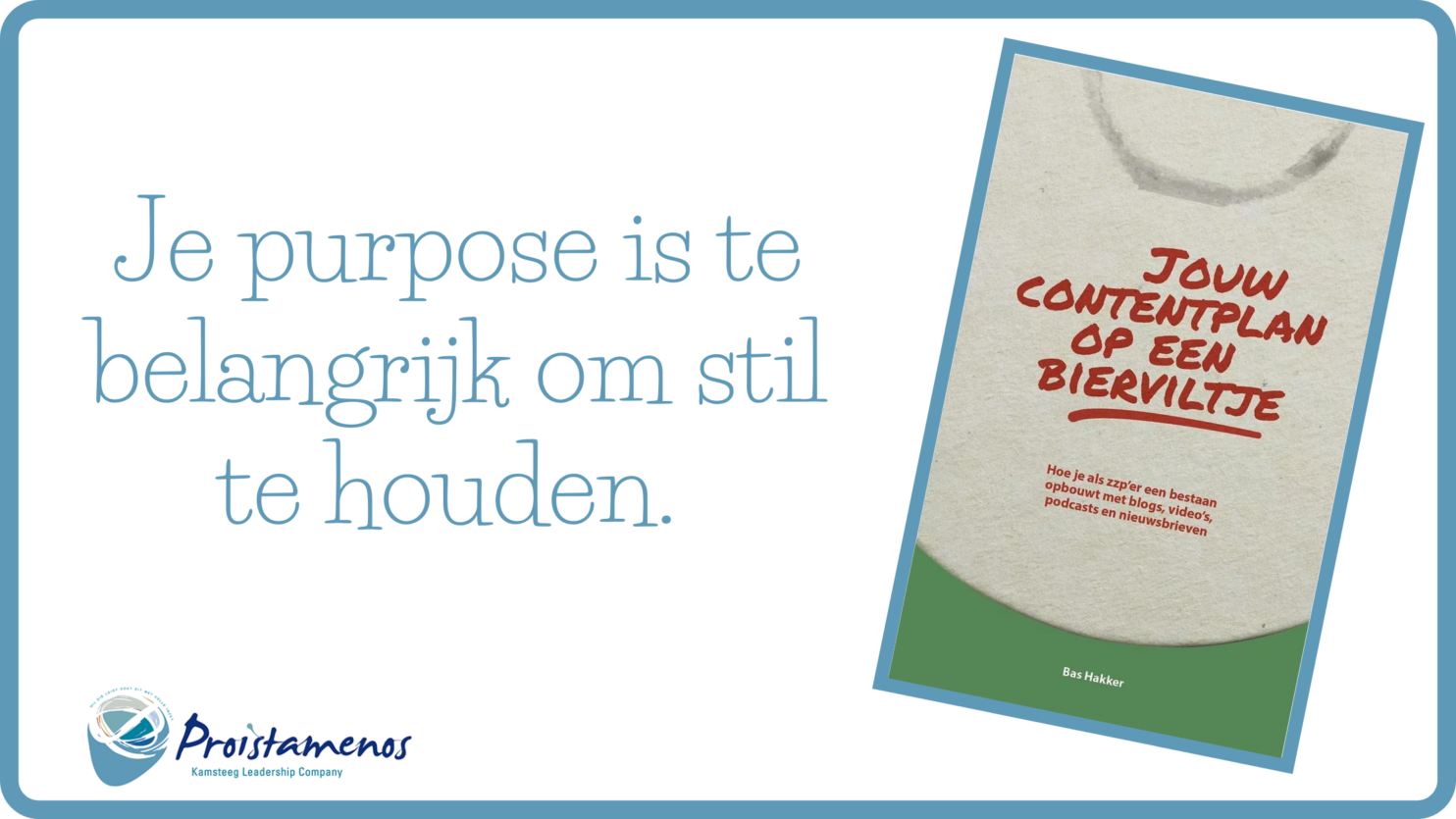 JOUW CONTENTPLAN OP EEN BIERVILTJE