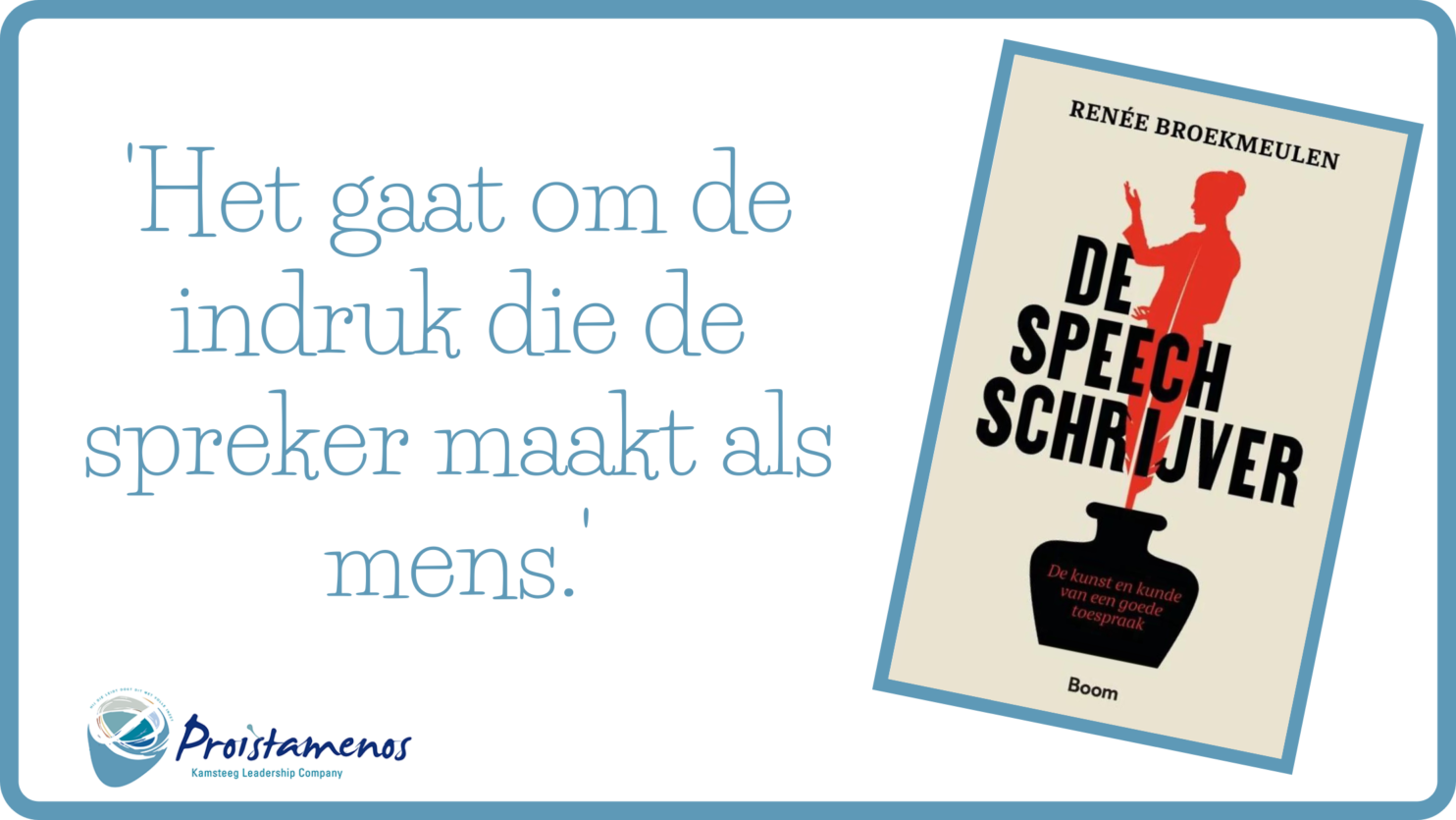 DE SPEECHSCHRIJVER