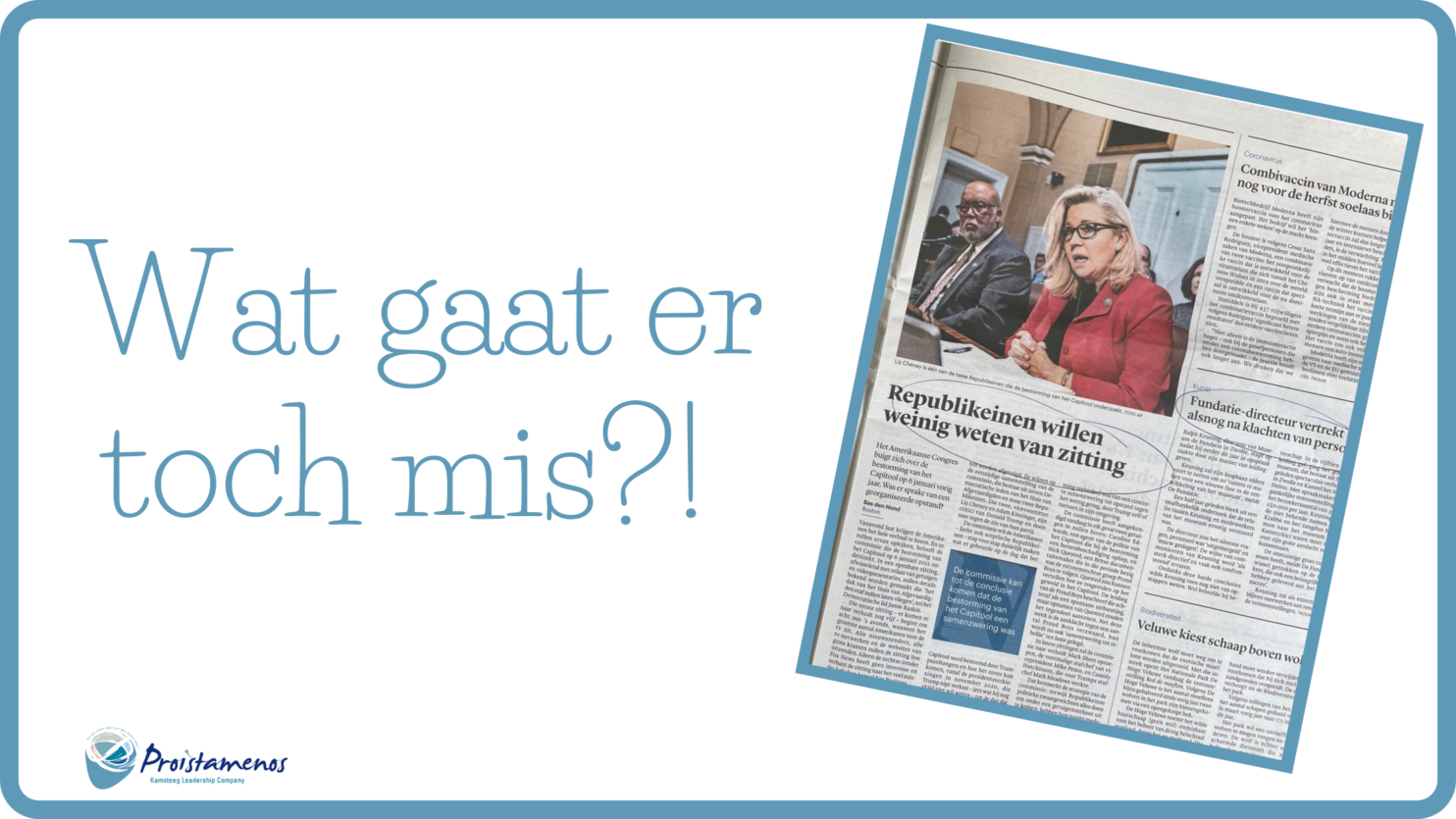 HE LE MAAL KLAAR MET ZELFDIENEND LEIDERSCHAP